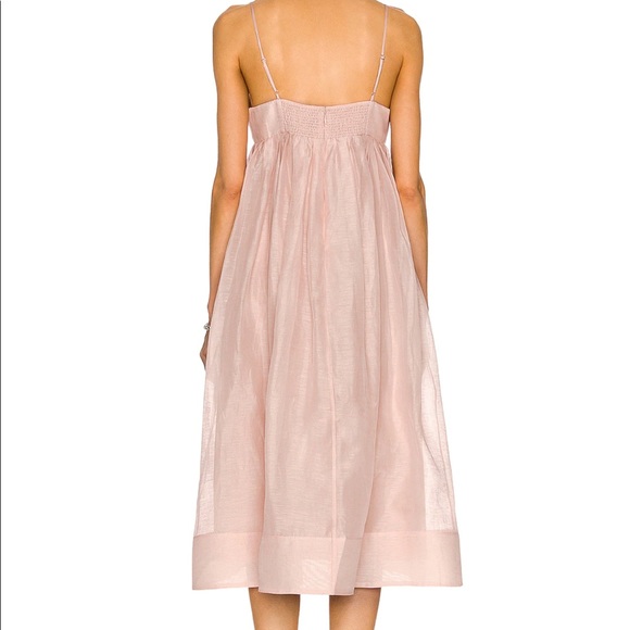 NWT ZIMMERMANN Dancer Linen Silk midi dress sz1 - Picture 3 of 8